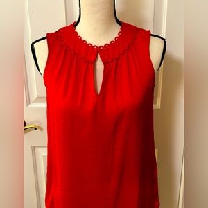 EUC Boden “silky” blouse red size 2